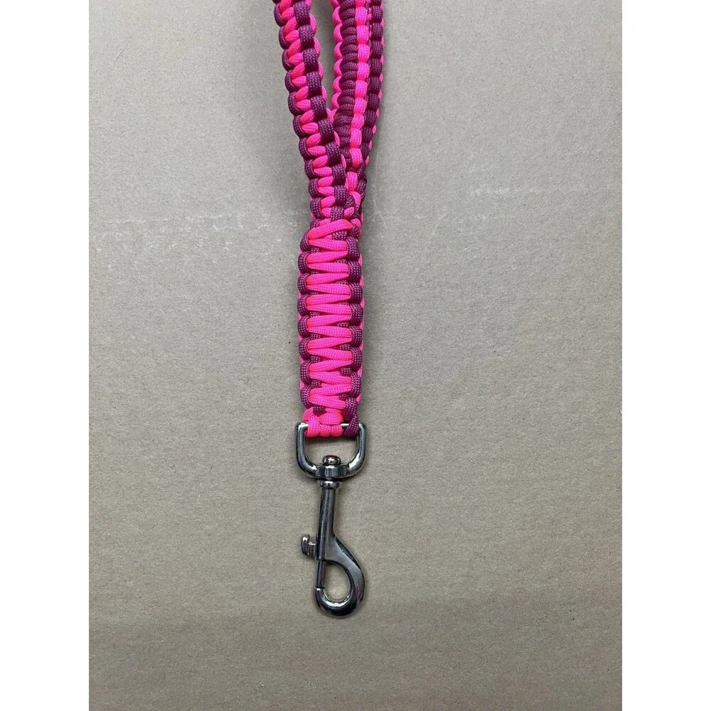 4' Paracord Dog Leash 2-Handle - Standard Leash with Traffic Hold